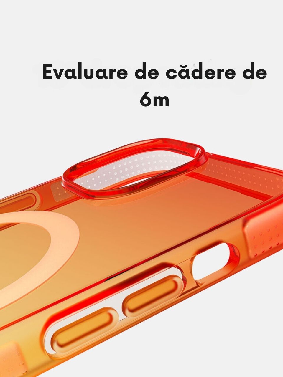 Husa Originala Bodyguardz Ace Pro Magsafe Iphone 15 -Portocaliu cu Bumper Alb - 3 | YEO